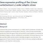 Gene expression profiling of flax (Linum usitatissimum L.) under edaphic stress